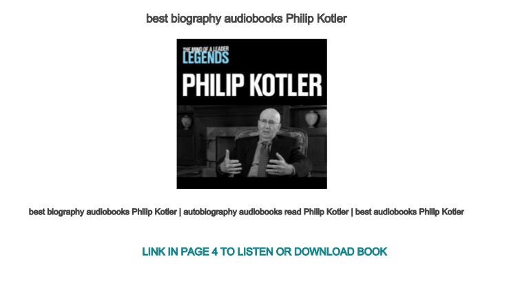 philip kotler biography